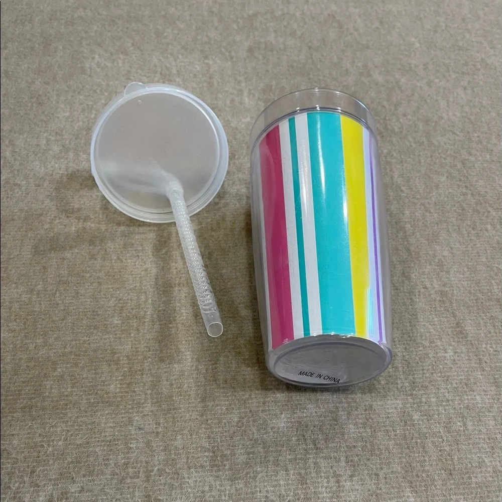 J "J" Initial Durable Plastic Tumbler Drink Cup with Straw
Easy Open / Close Lid - Picture 4 of 10